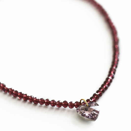 SHINE choker bordo